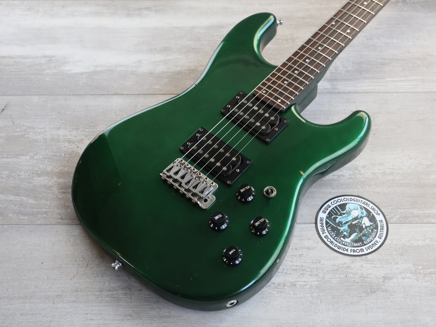 1983 Squier Japan ST652 JV Series HH Superstrat (Candy Apple Green)