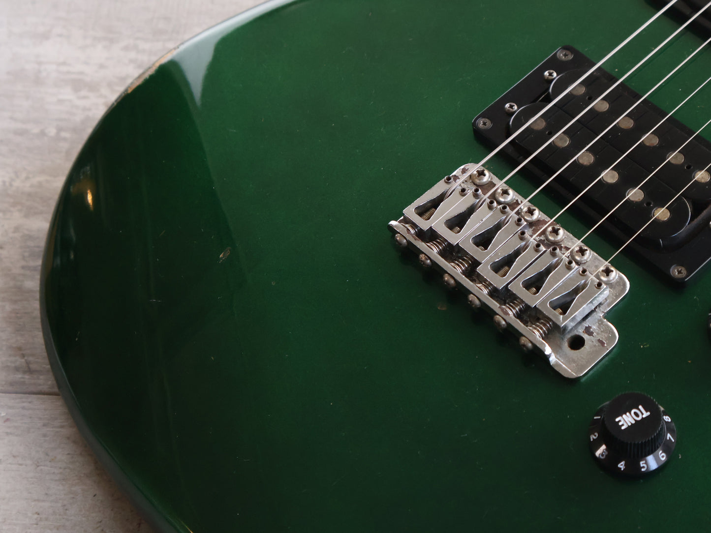 1983 Squier Japan ST652 JV Series HH Superstrat (Candy Apple Green)