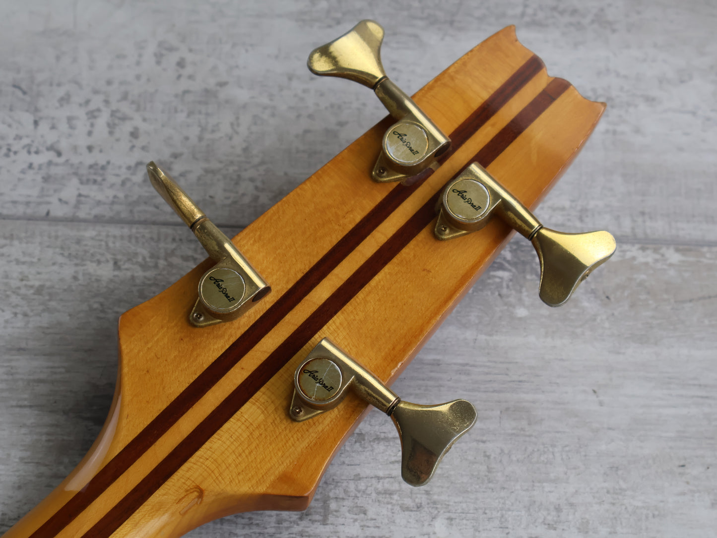 1990 Aria Pro II Japan SB-800 Neckthrough Bass (See Through Red)