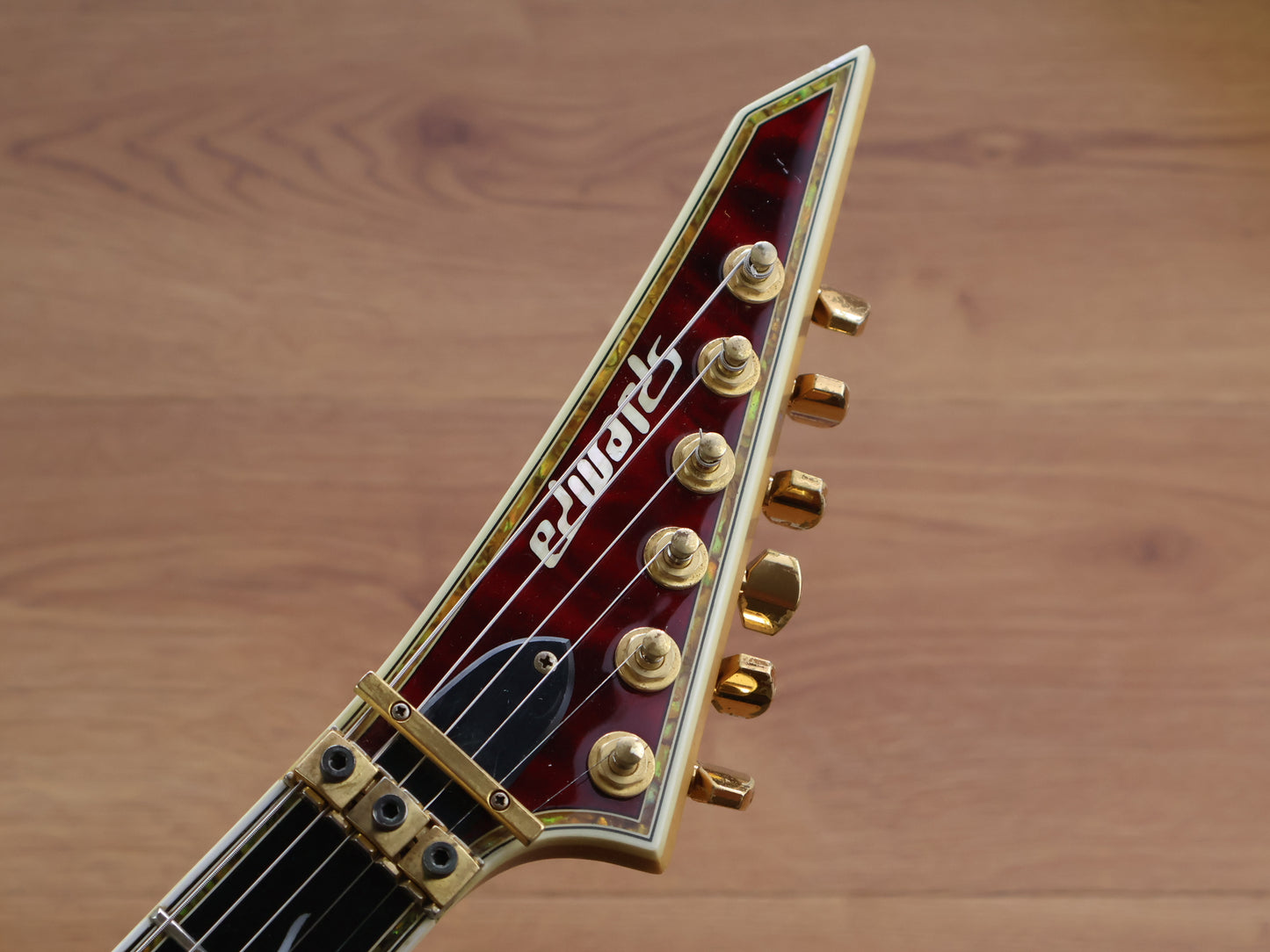 2010 Edwards (by ESP Japan) E-CY-165CTM 27-Fret Neckthrough Superstrat (Black Cherry)