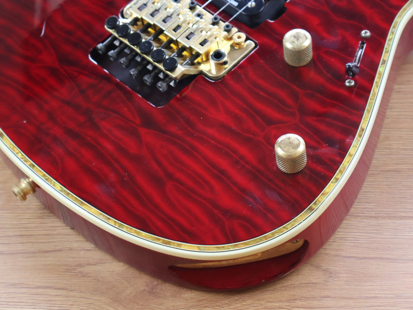 2010 Edwards (by ESP Japan) E-CY-165CTM 27-Fret Neckthrough Superstrat (Black Cherry)