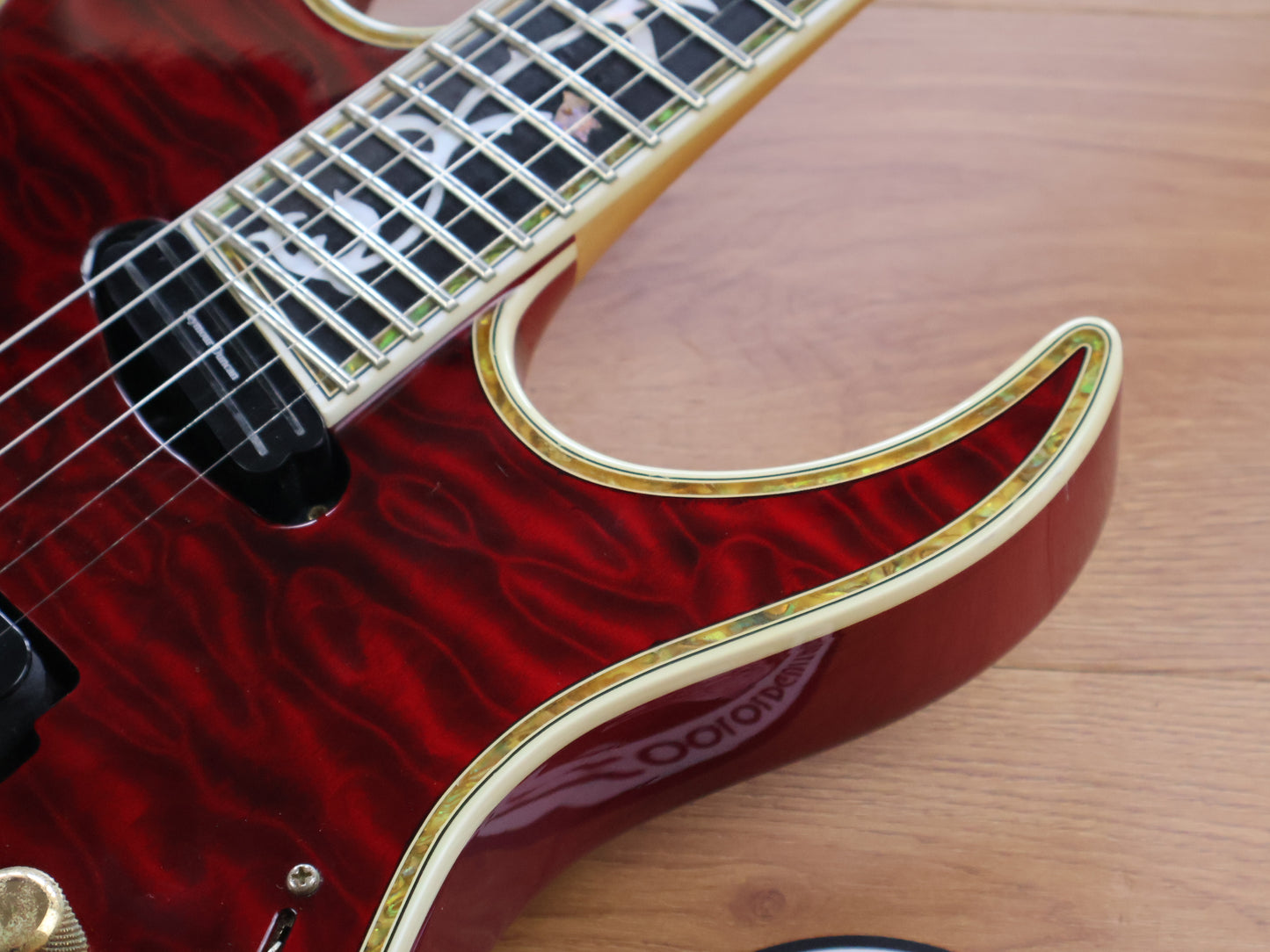 2010 Edwards (by ESP Japan) E-CY-165CTM 27-Fret Neckthrough Superstrat (Black Cherry)
