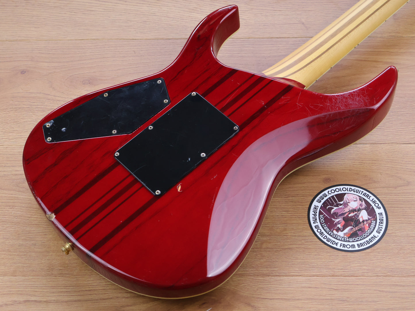 2010 Edwards (by ESP Japan) E-CY-165CTM 27-Fret Neckthrough Superstrat (Black Cherry)
