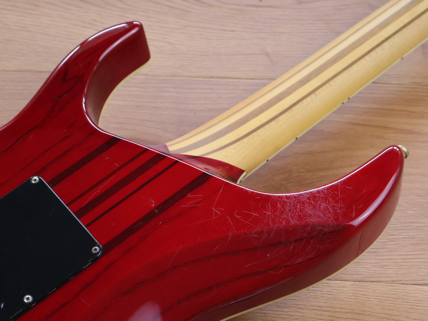2010 Edwards (by ESP Japan) E-CY-165CTM 27-Fret Neckthrough Superstrat (Black Cherry)