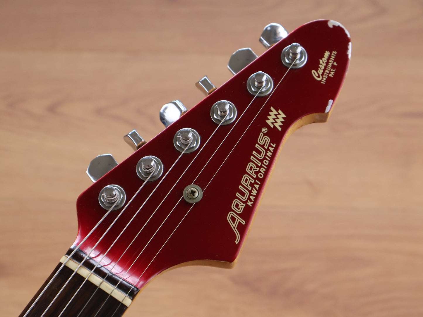 1980's Kawai Aquarius AQ-555 HHH Electric Guitars (Candy Apple Red)