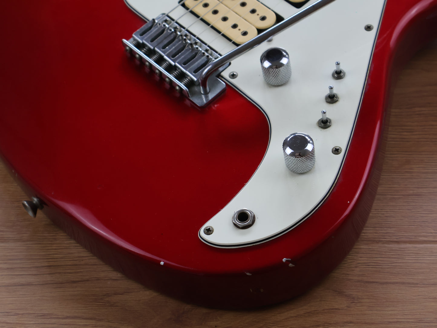 1980's Kawai Aquarius AQ-555 HHH Electric Guitars (Candy Apple Red)
