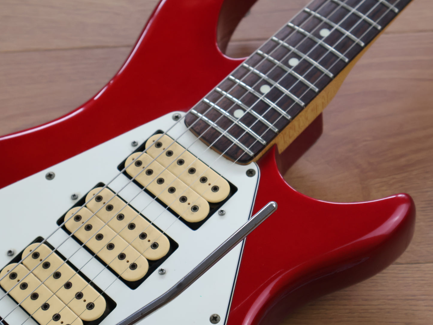 1980's Kawai Aquarius AQ-555 HHH Electric Guitars (Candy Apple Red)