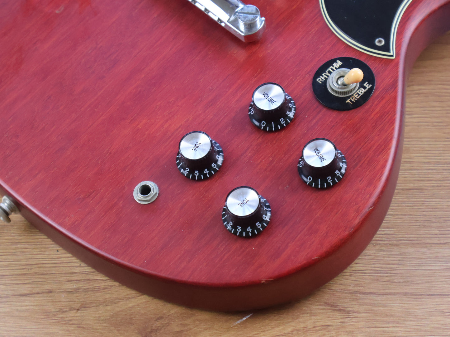 2002 Epiphone Korea (by Gibson) G-400 SG Double Cutaway (Satin Red)
