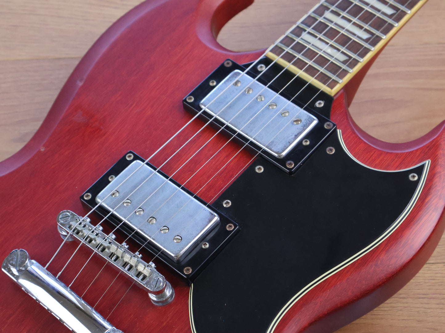 2002 Epiphone Korea (by Gibson) G-400 SG Double Cutaway (Satin Red)