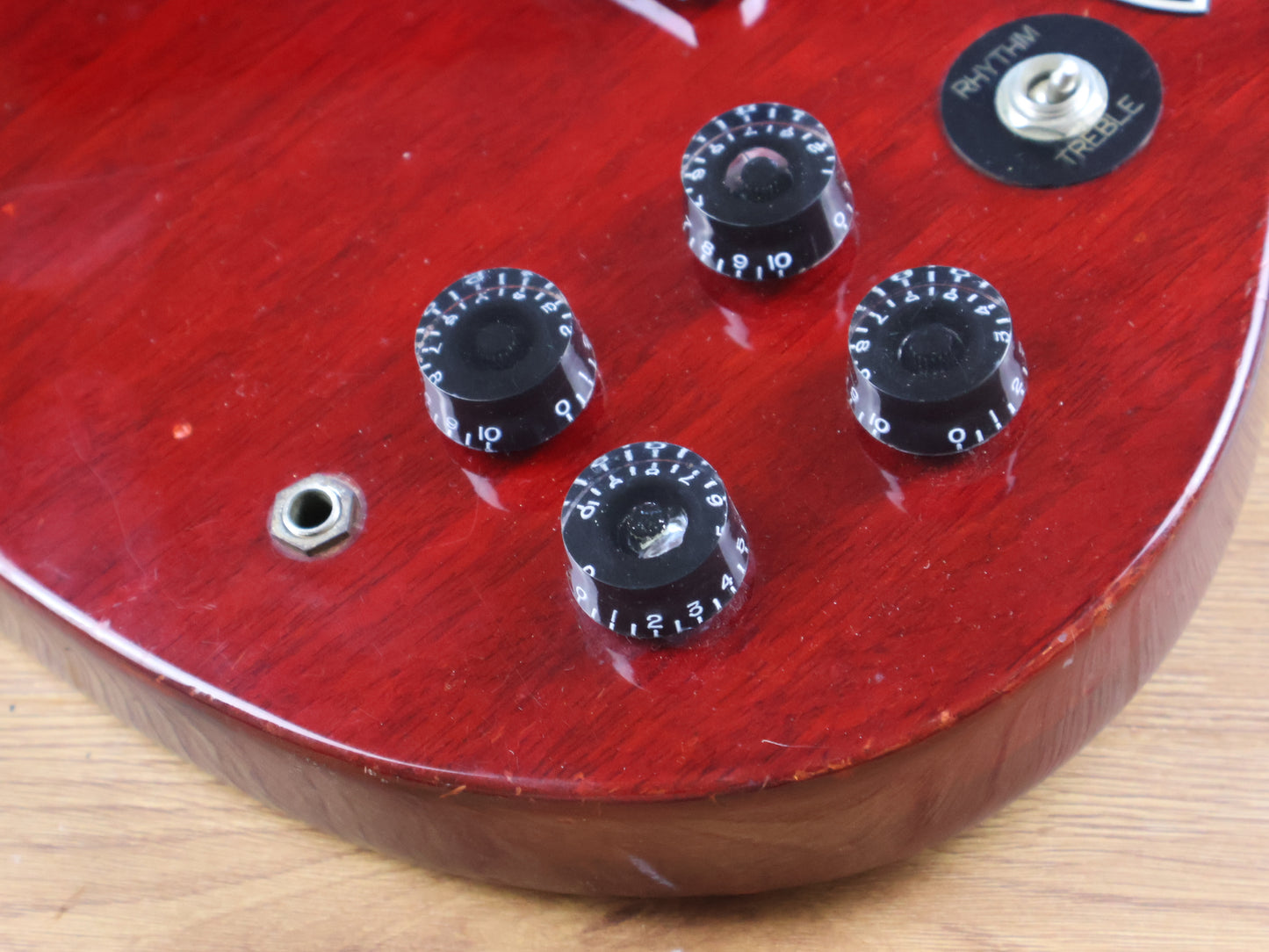 1990 Samick SG-7 Japanese Market SG Double Cutaway (Cherry Red)