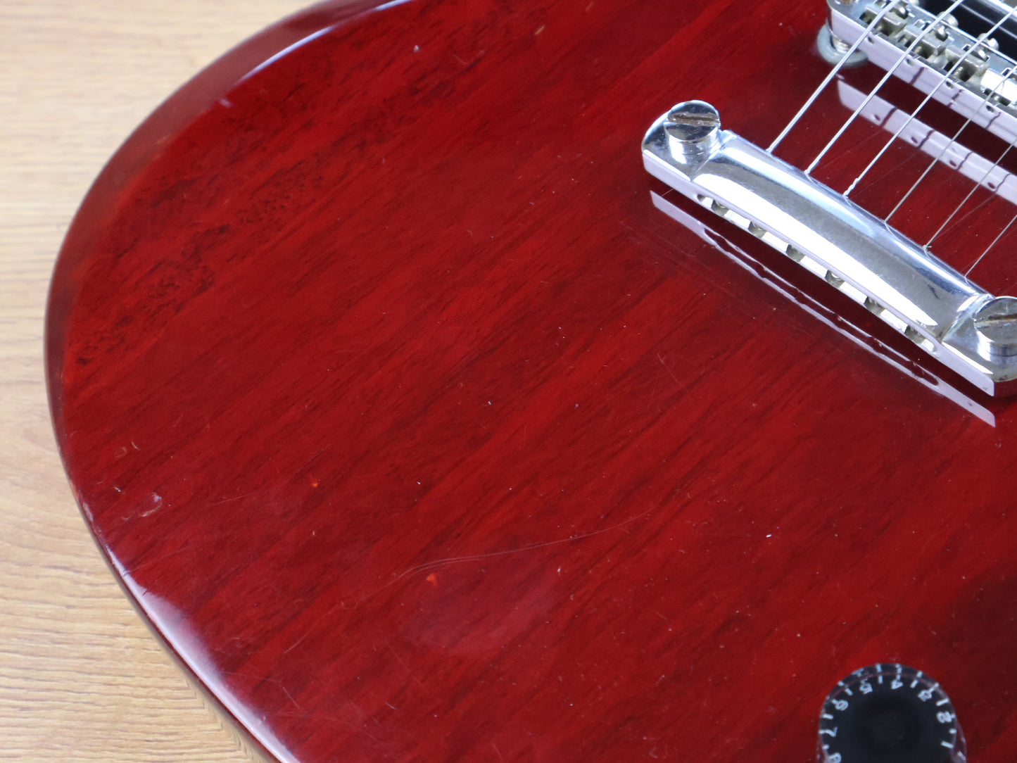 1990 Samick SG-7 Japanese Market SG Double Cutaway (Cherry Red)