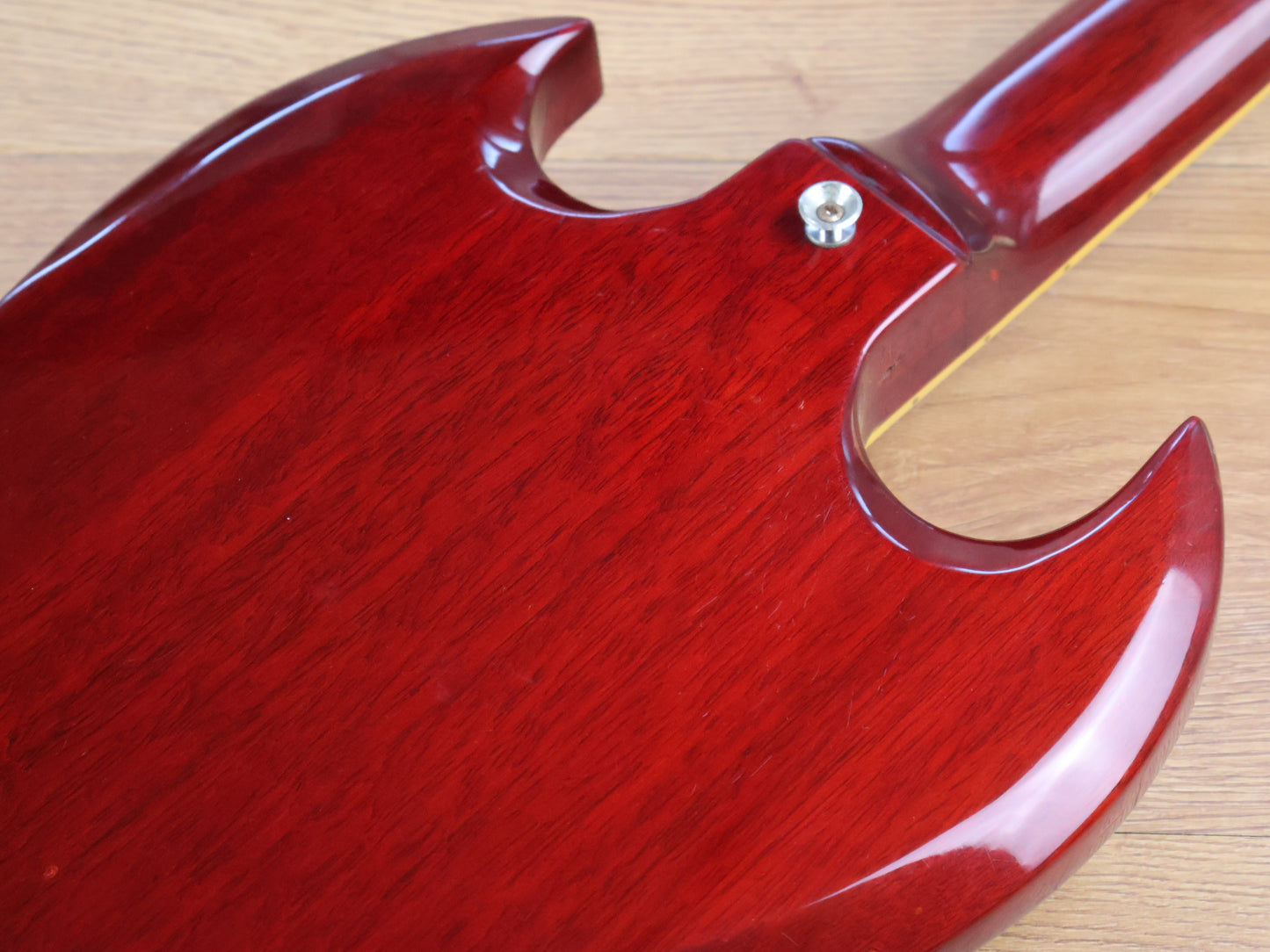 1990 Samick SG-7 Japanese Market SG Double Cutaway (Cherry Red)