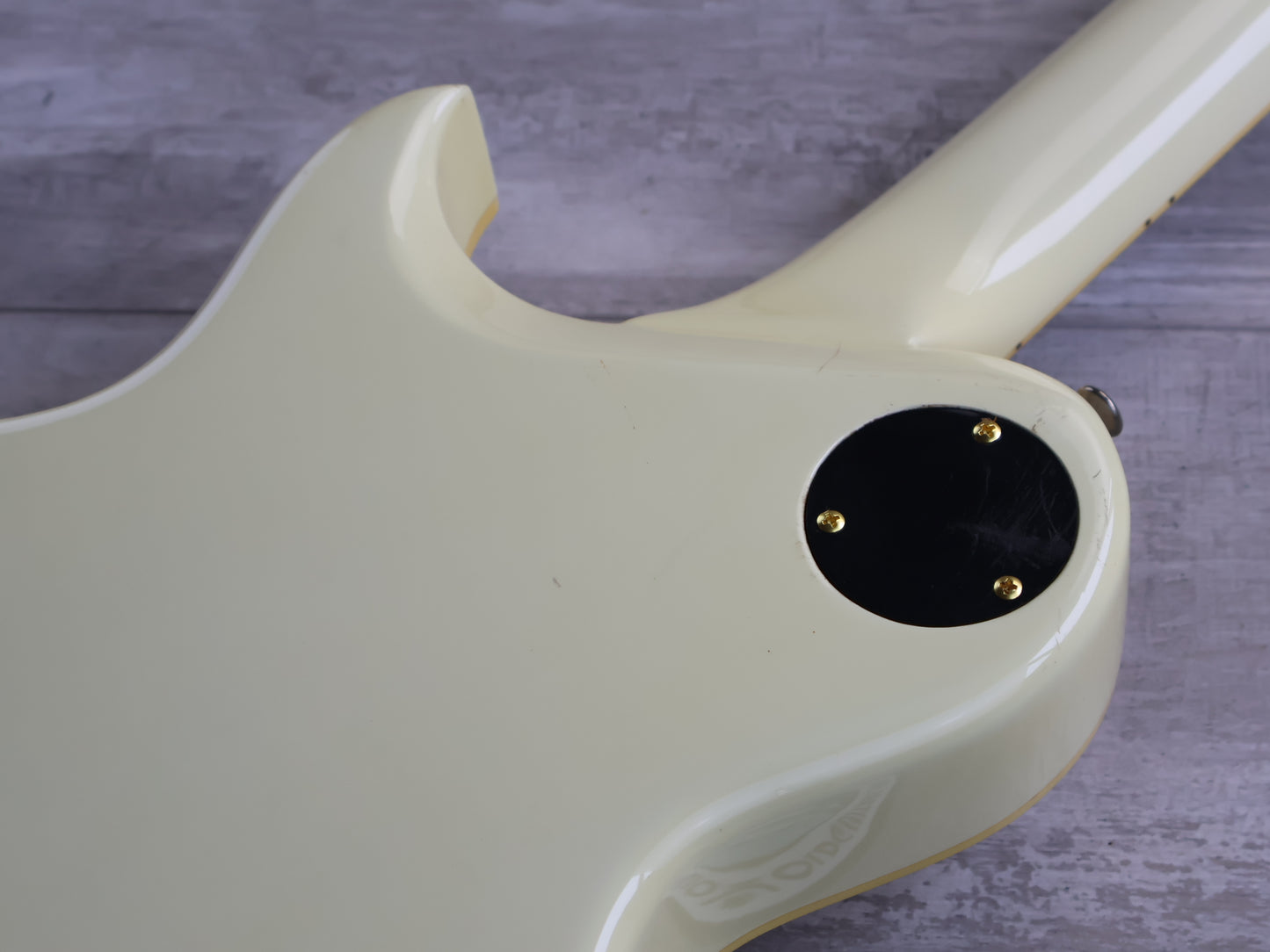 1990 Aria Pro II Japan PE-Deluxe KV Single Cutaway w/Kahler (Ivory)