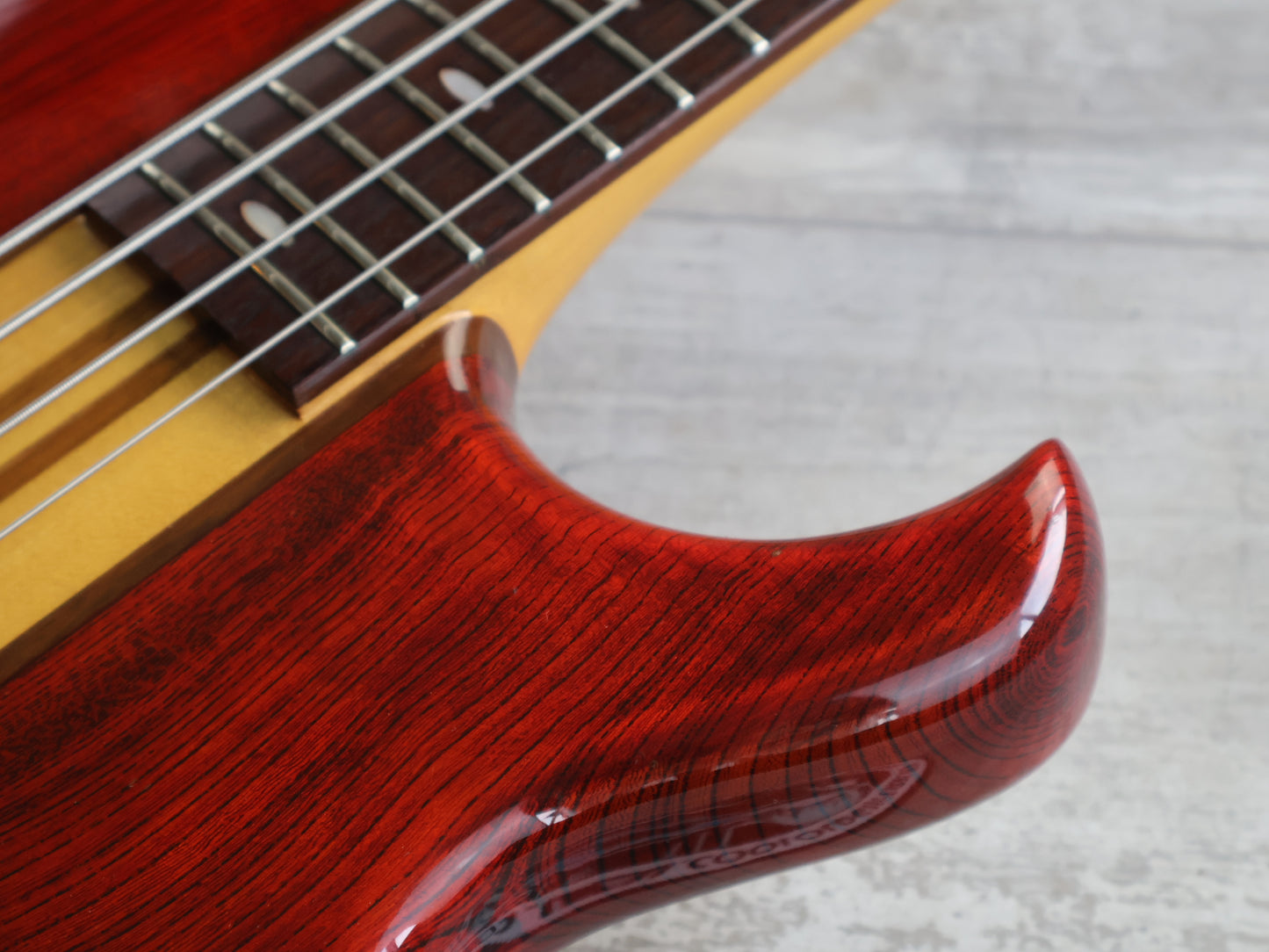 1981 Aria Pro II Japan SB-R60 Neckthrough Bass (Transparent Red)