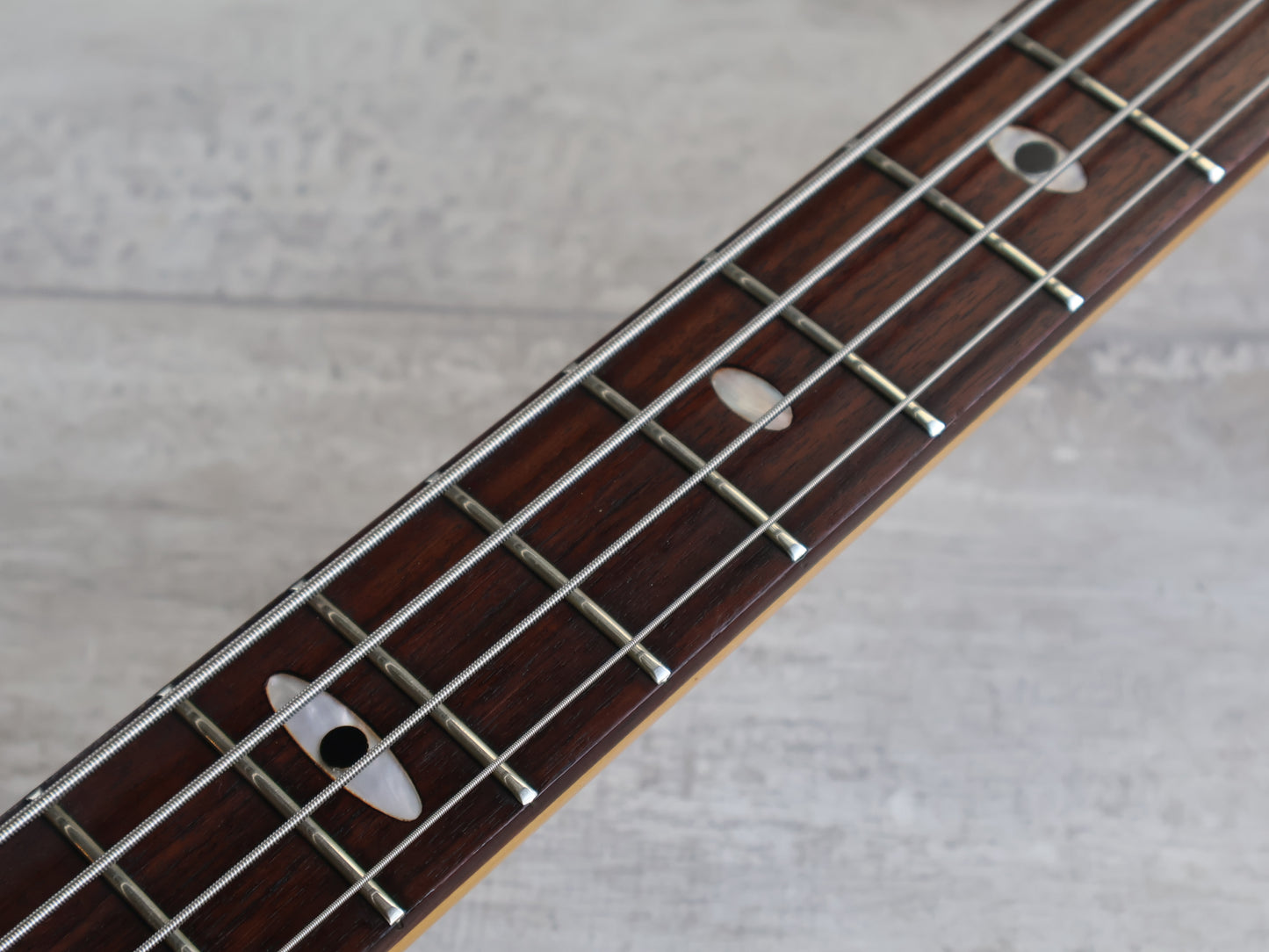 1981 Aria Pro II Japan SB-R60 Neckthrough Bass (Transparent Red)