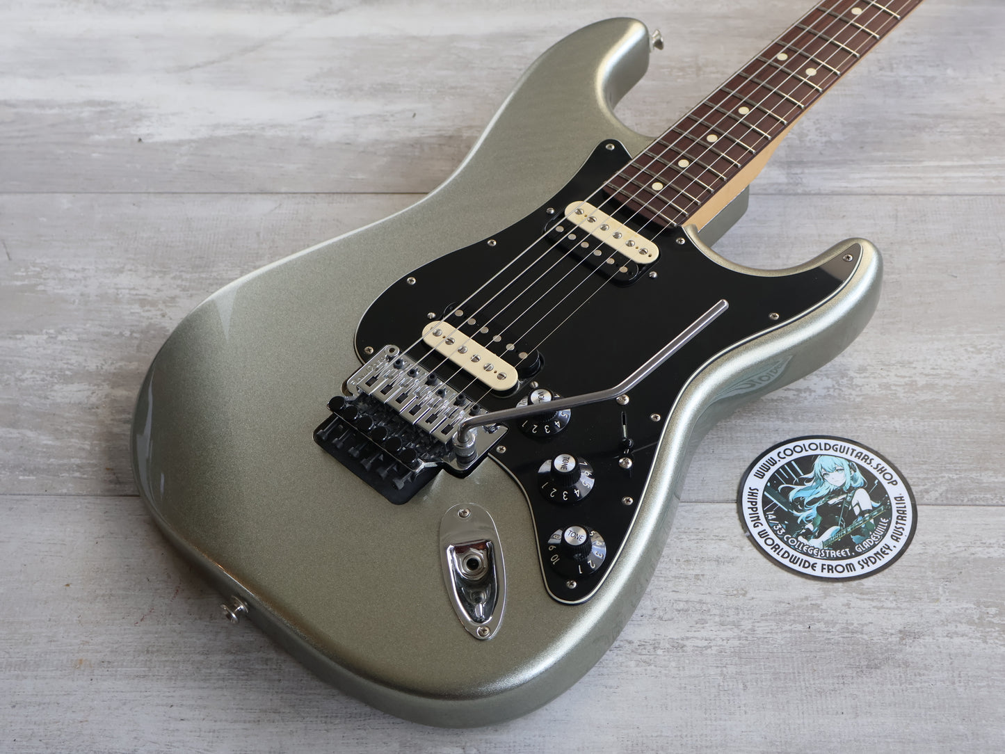 2014 Fender Blacktop HH Stratocaster w/Floyd Rose & Seymour Duncan's (Titanium Silver)
