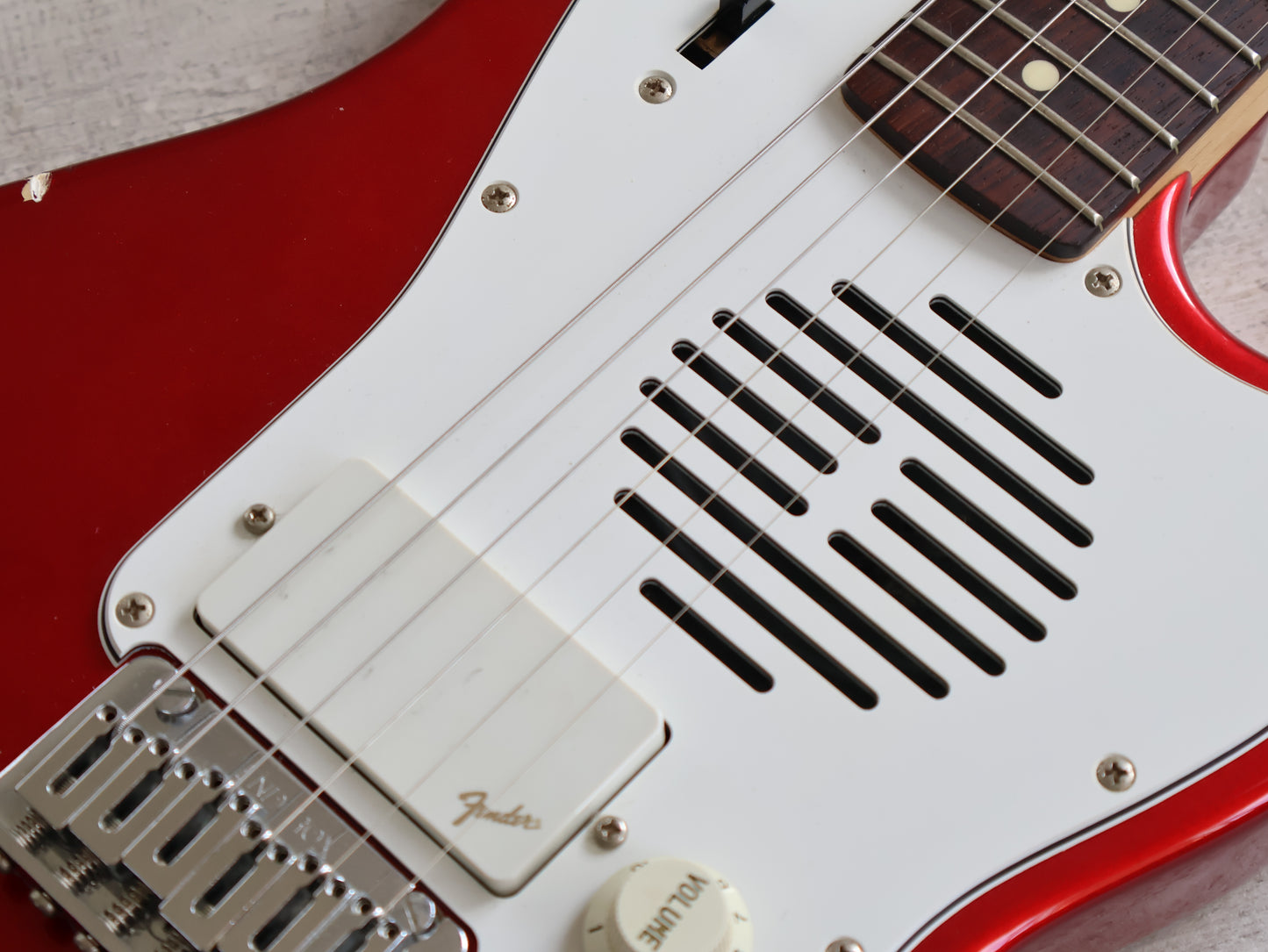 1993 Fender Japan JM-CHAMP Travel Jazzmaster (Candy Apple Red)