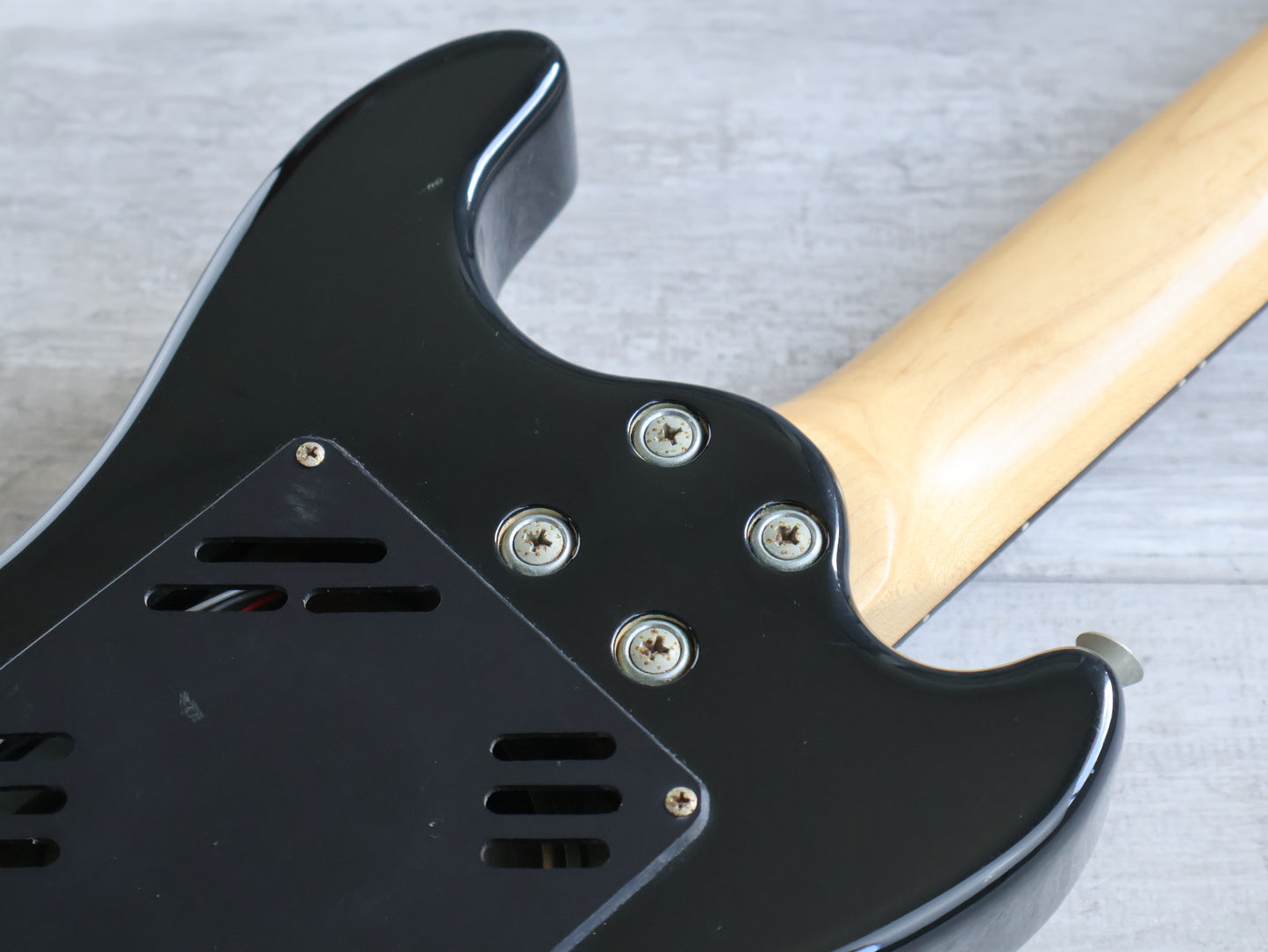 Marine Rider Japan Mini Mosrite Travel Guitar (Black)