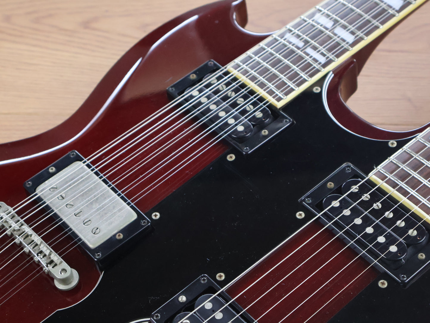 1992 Burny Japan RSG-140 Double Neck 6/12 SG (Cherry Red)
