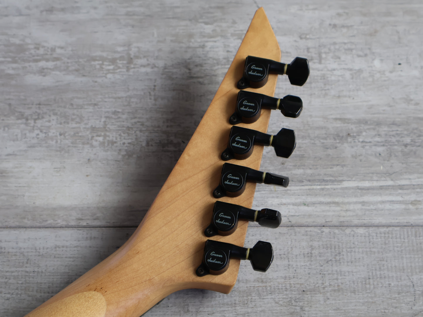 1996 Grover Jackson BBR5.8 “Black Blood” String Thru Rhoads Flying V (Black)