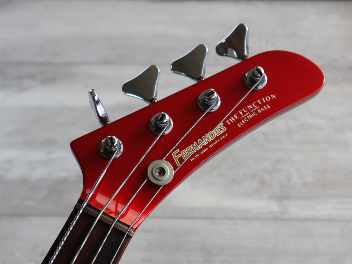 1985 Fernandes Japan EXB-85 Explorer Bass (Candy Apple Red)