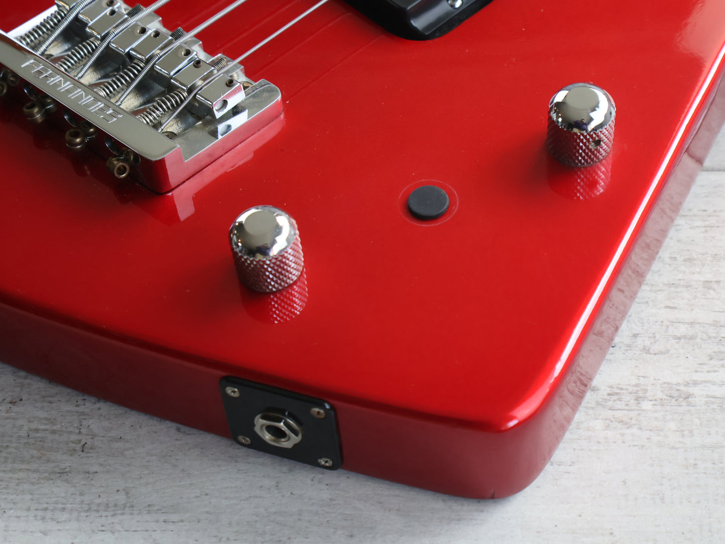 1985 Fernandes Japan EXB-85 Explorer Bass (Candy Apple Red)