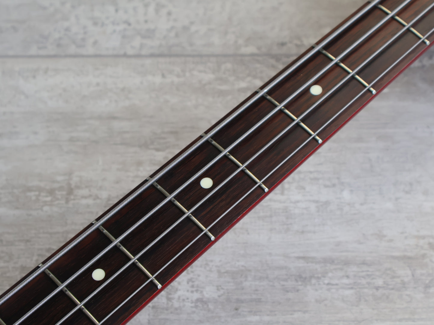 1985 Fernandes Japan EXB-85 Explorer Bass (Candy Apple Red)