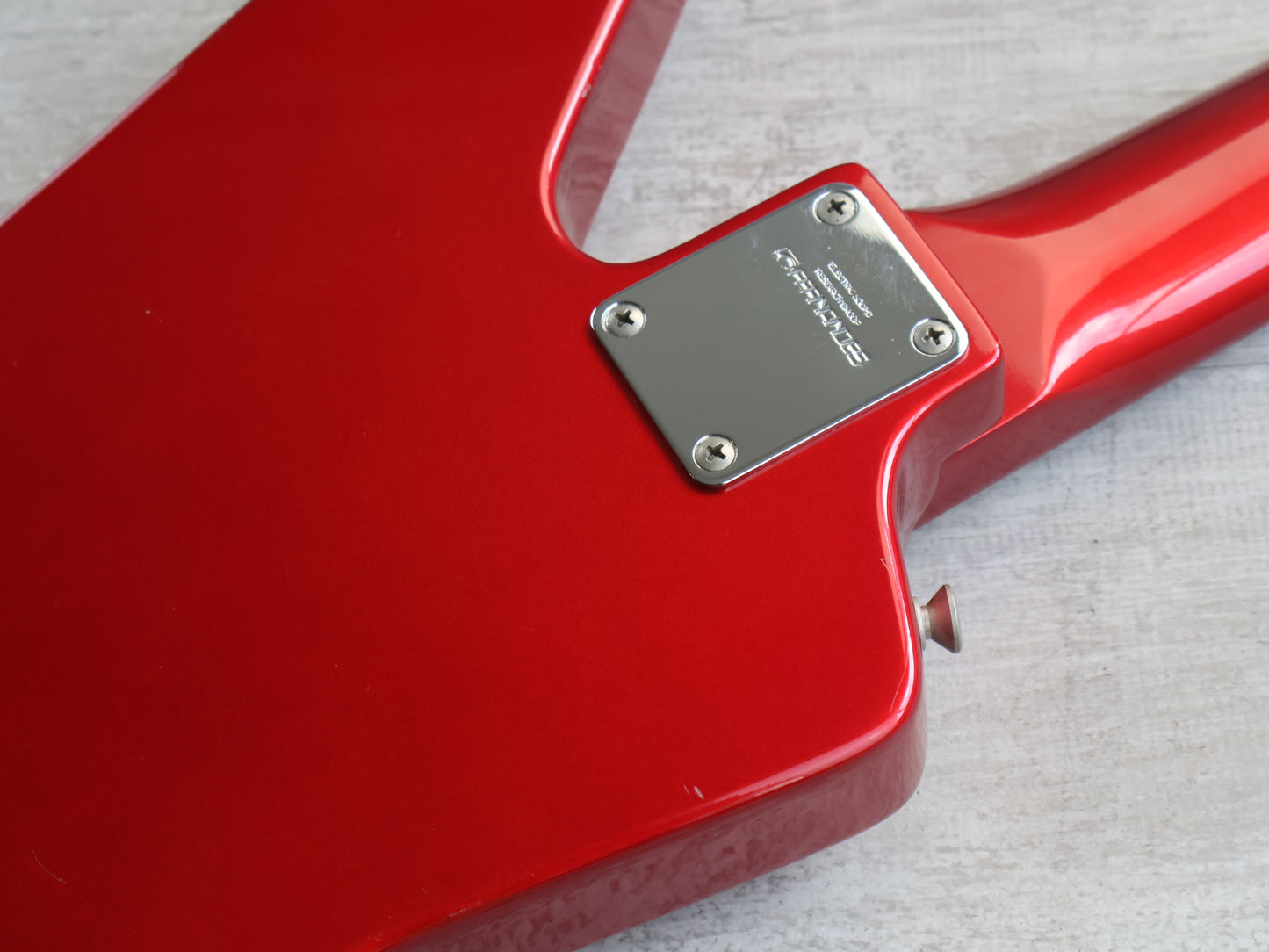 1985 Fernandes Japan EXB-85 Explorer Bass (Candy Apple Red)