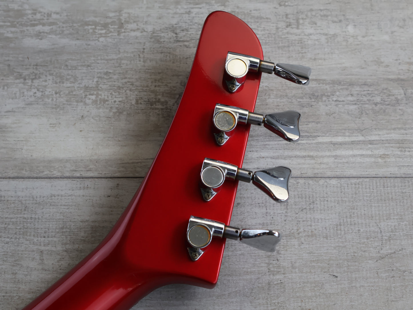 1985 Fernandes Japan EXB-85 Explorer Bass (Candy Apple Red)