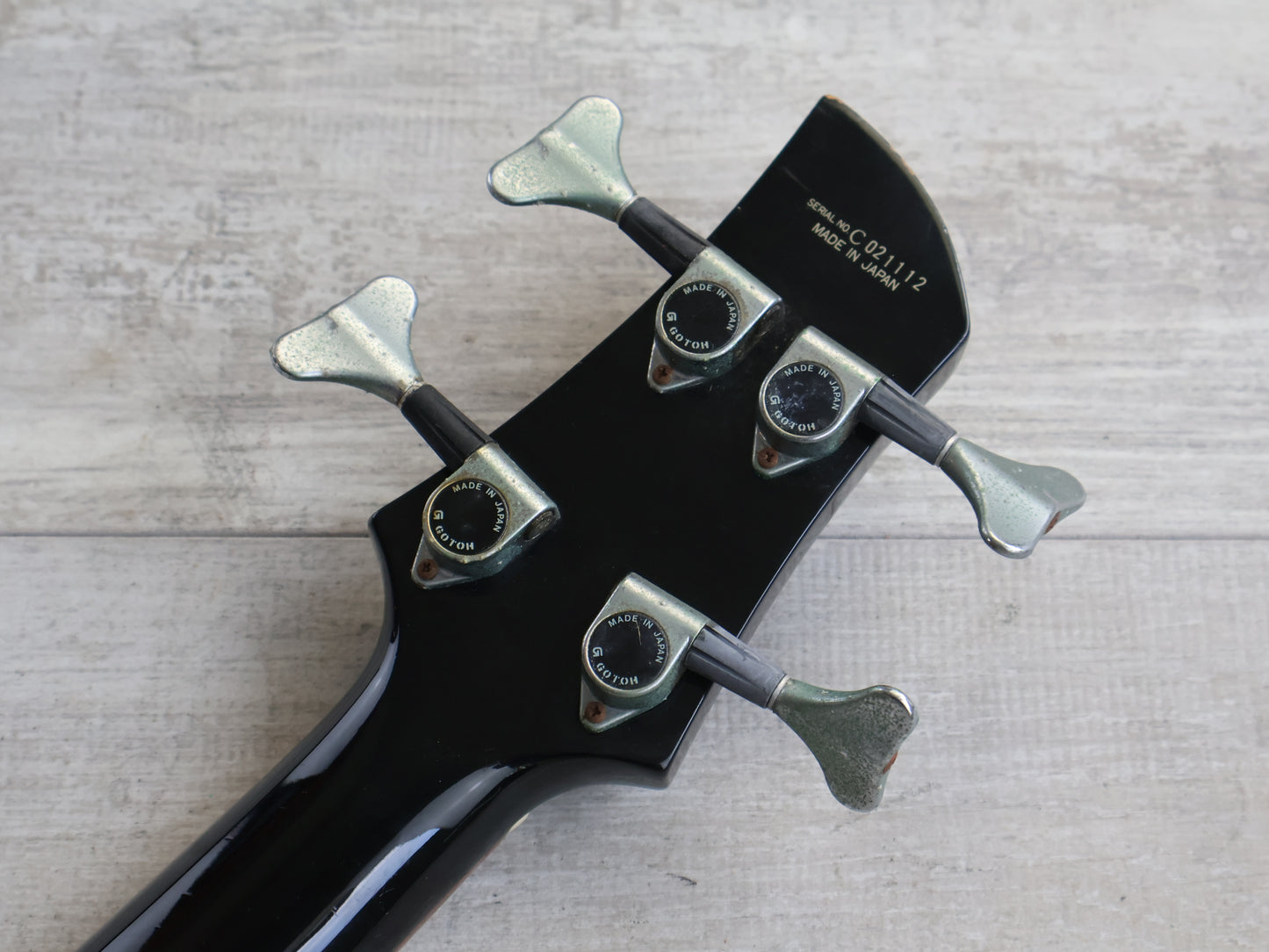 1990's Greco Japan TV-SE Double Cutaway Medium Scale Bass (Black Brown Burst)