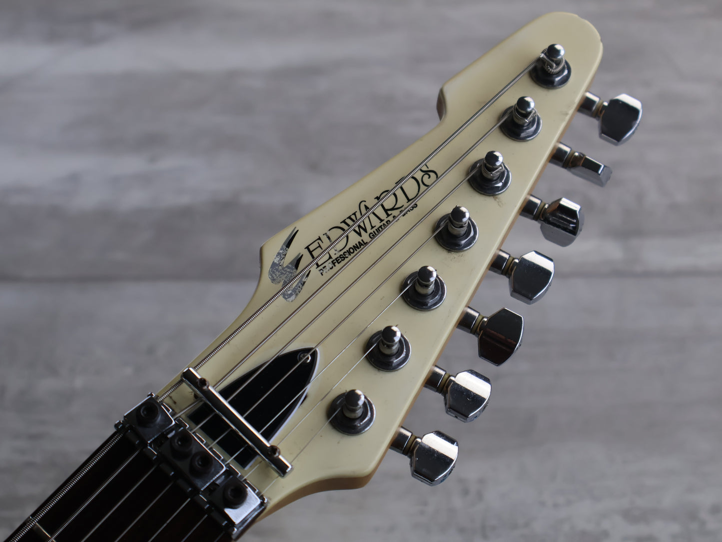 2000's Edwards Japan E-7-90JG 7-String Jaguar w/Floyd Rose (White)