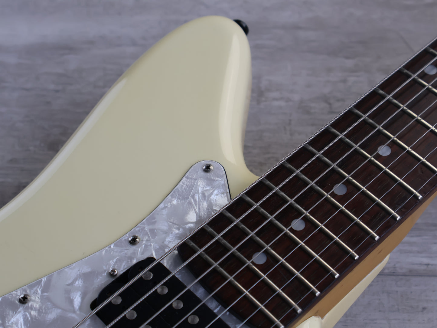 2000's Edwards Japan E-7-90JG 7-String Jaguar w/Floyd Rose (White)