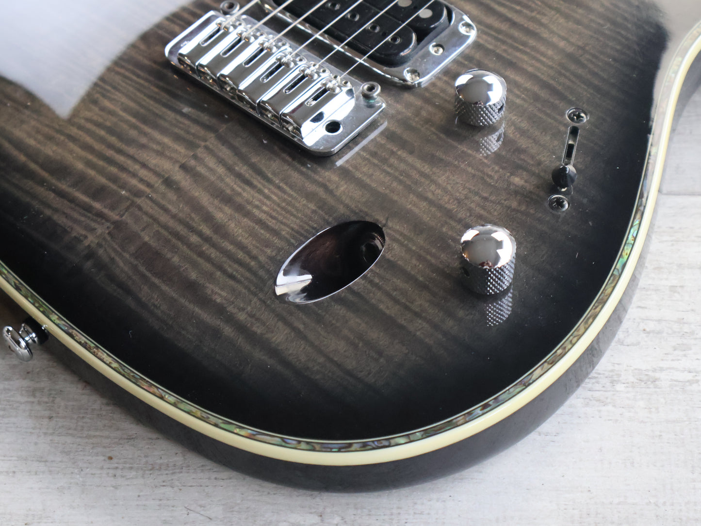 2006 Ibanez SAS36FM HSS S-Series Superstrat (Transparent Gray)