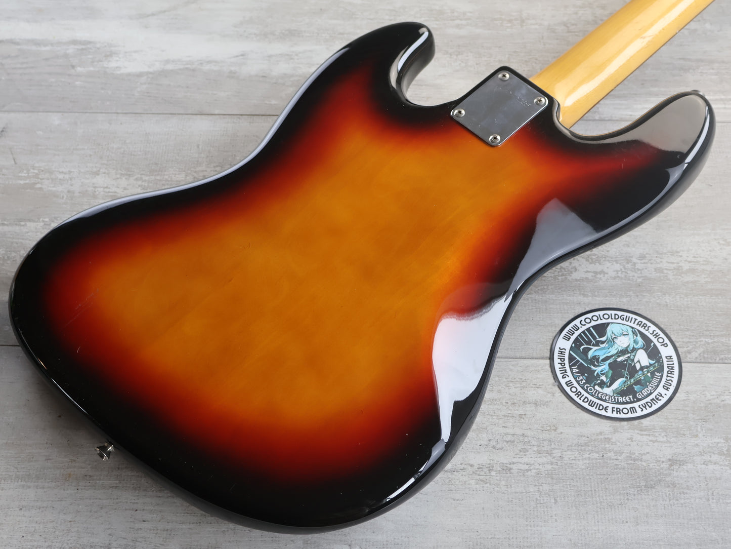 1982 Fernandes Japan RJB-FL Revival Series Fretless Jazz Bass (Sunburst)