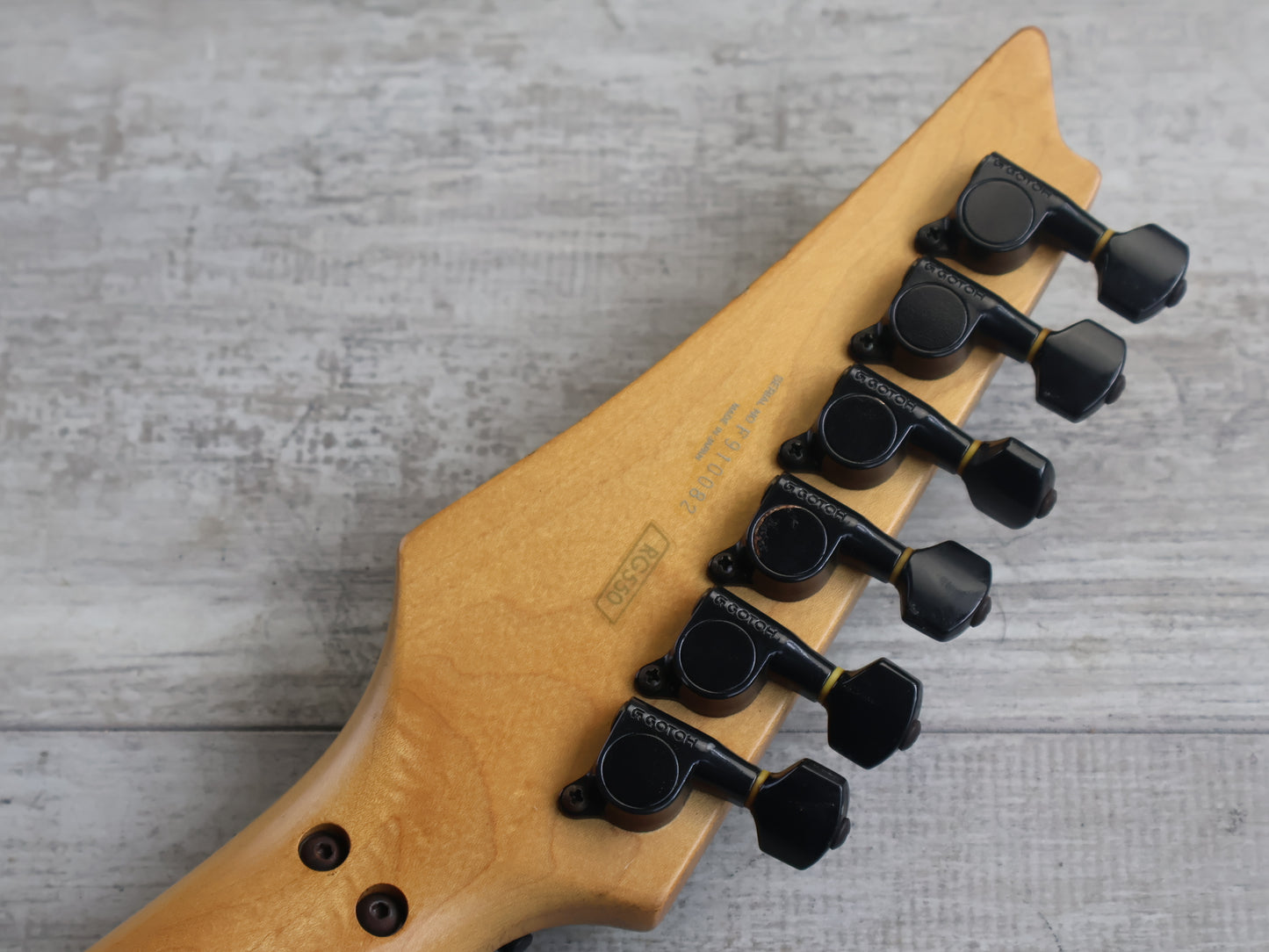 1989 Ibanez Japan RG-550 Superstrat (Faded Desert Sun Yellow)