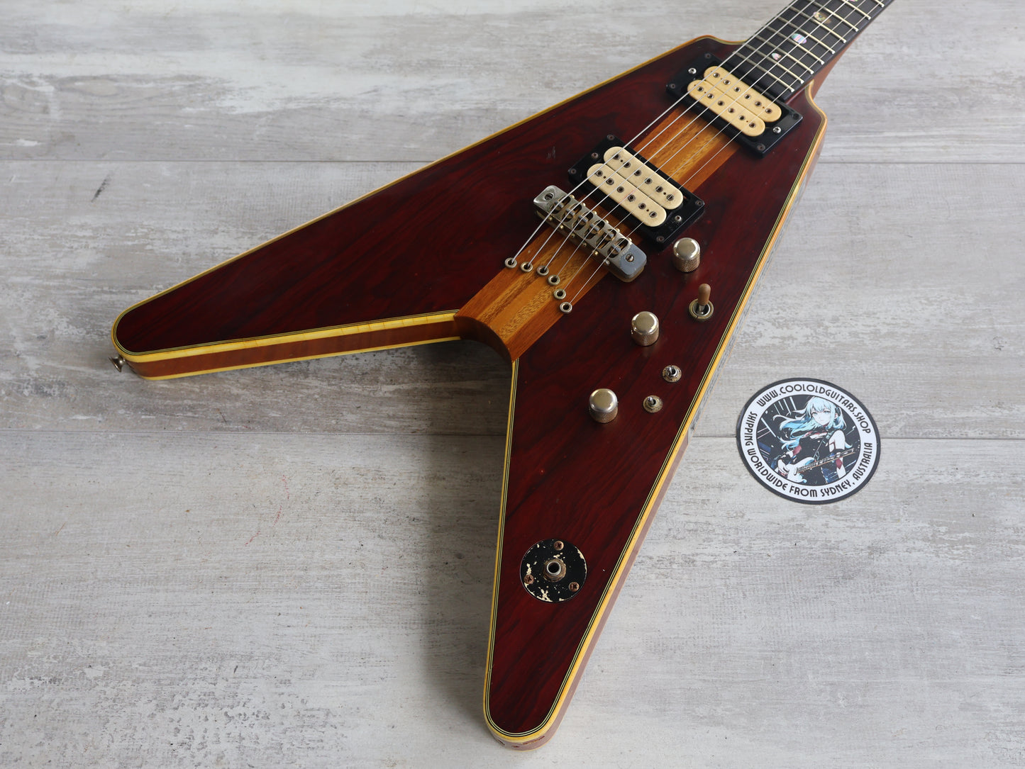 1979 Greco Japan AK-1400 Ace Frehley Neckthrough Flying V (Musicland Key Exclusive)