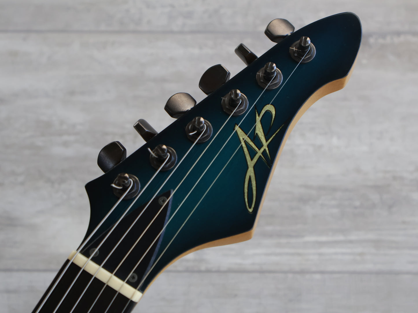 1993 Aria Pro II Custom Shop Toshiki Nunokawa Model HSH Superstrat (Aquamarine Sunburst)