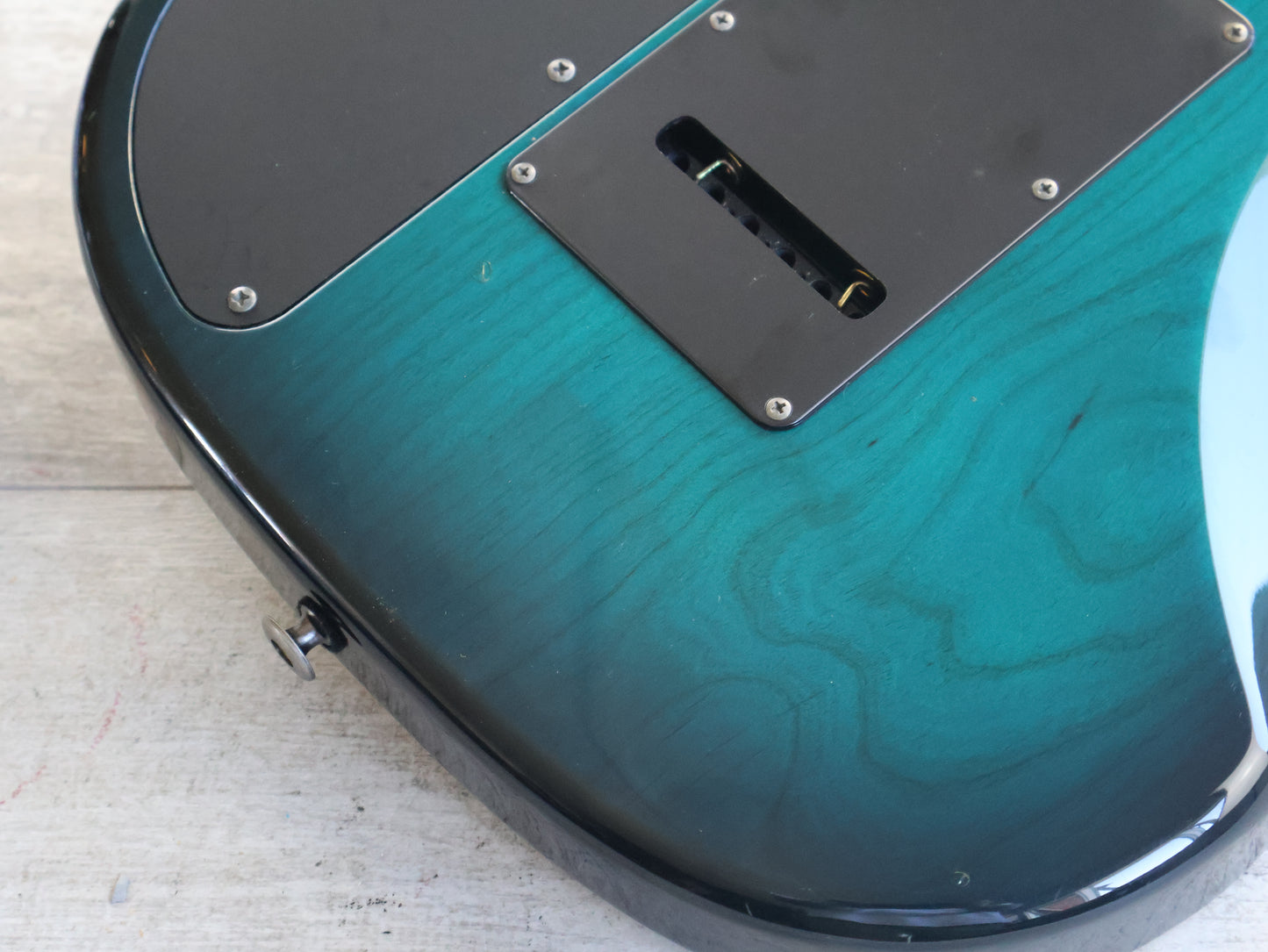 1993 Aria Pro II Custom Shop Toshiki Nunokawa Model HSH Superstrat (Aquamarine Sunburst)