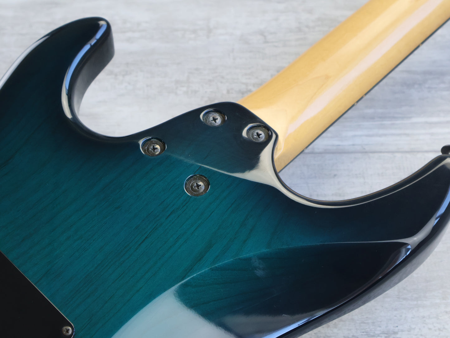 1993 Aria Pro II Custom Shop Toshiki Nunokawa Model HSH Superstrat (Aquamarine Sunburst)