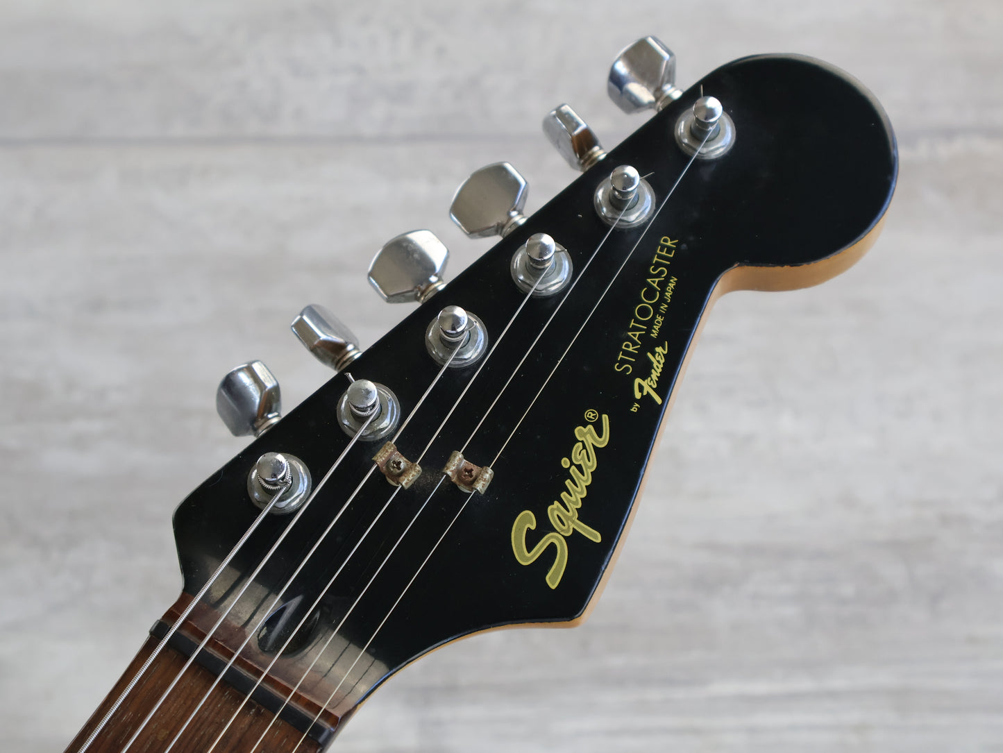 1985 Fender Squier ST-335 Contemporary Series Japan HH Stratocaster (Black)