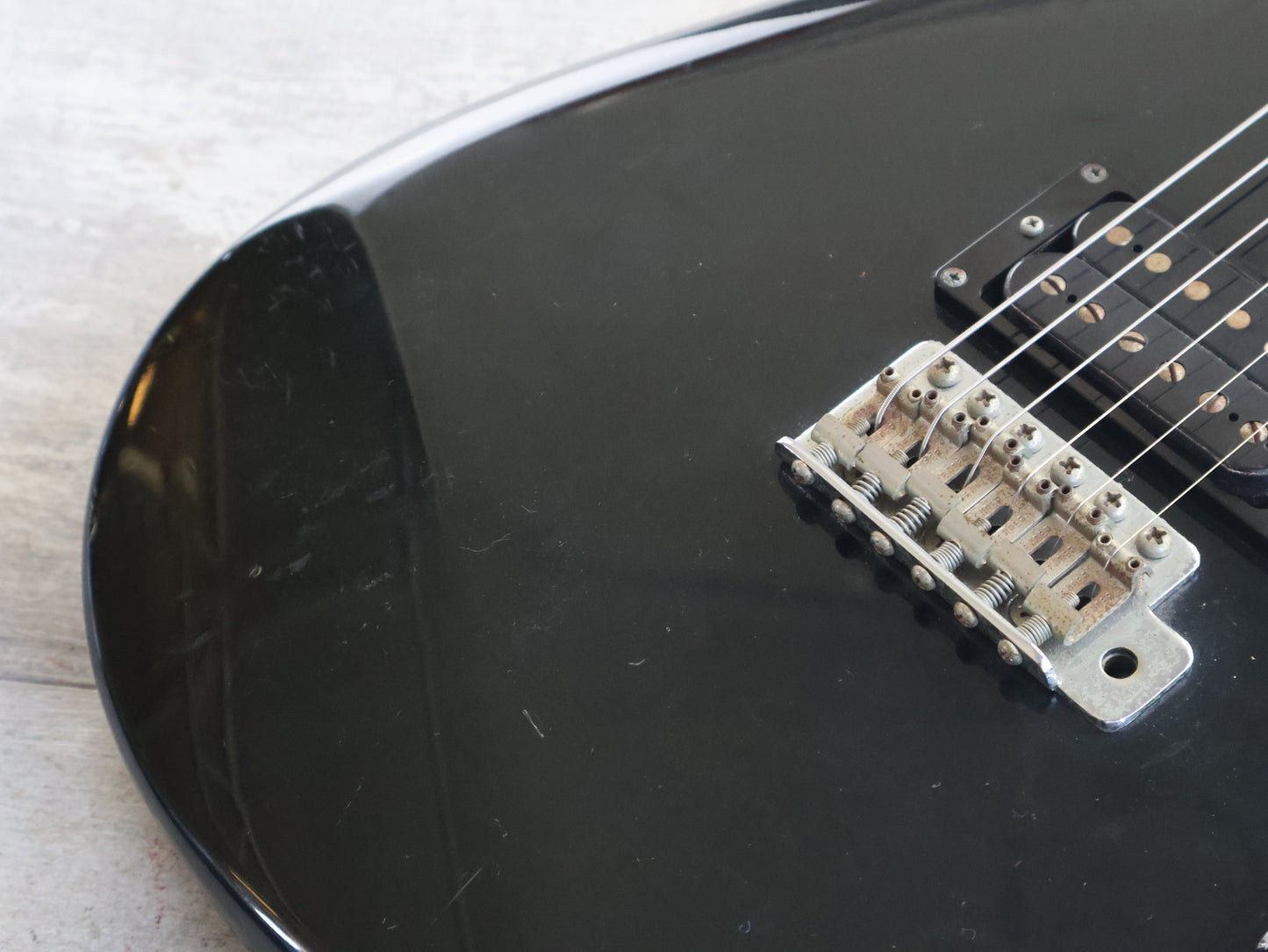 1985 Fender Squier ST-335 Contemporary Series Japan HH Stratocaster (Black)