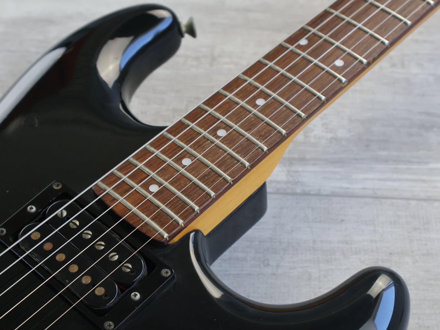 1985 Fender Squier ST-335 Contemporary Series Japan HH Stratocaster (Black)