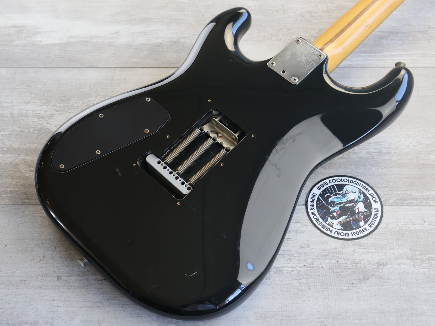 1985 Fender Squier ST-335 Contemporary Series Japan HH Stratocaster (Black)