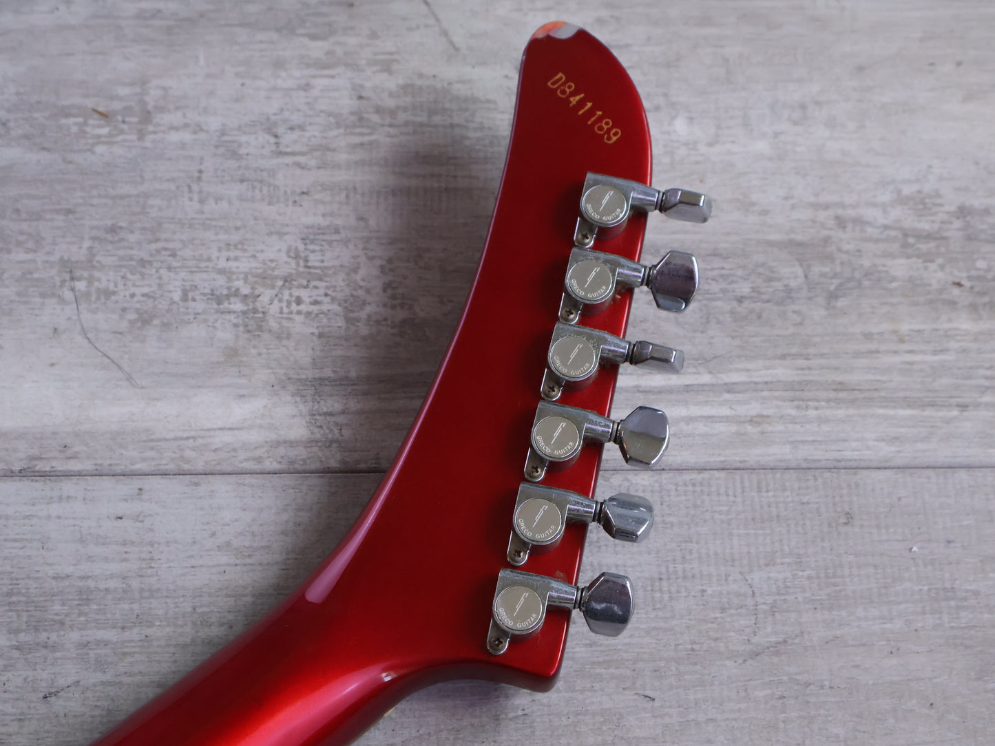 1984 Greco Japan "Store Order" Explorer Electric Guitar (Metallic Red)