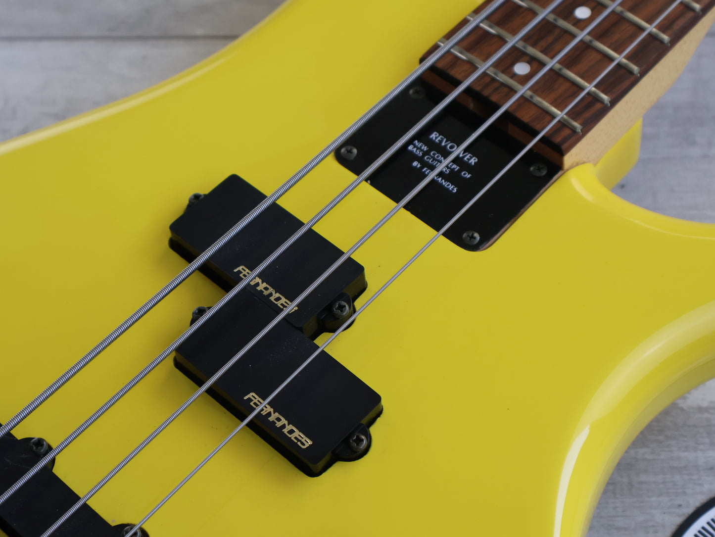 1990's Fernandes Japan FRB-45 Revolver Bass (Yellow)