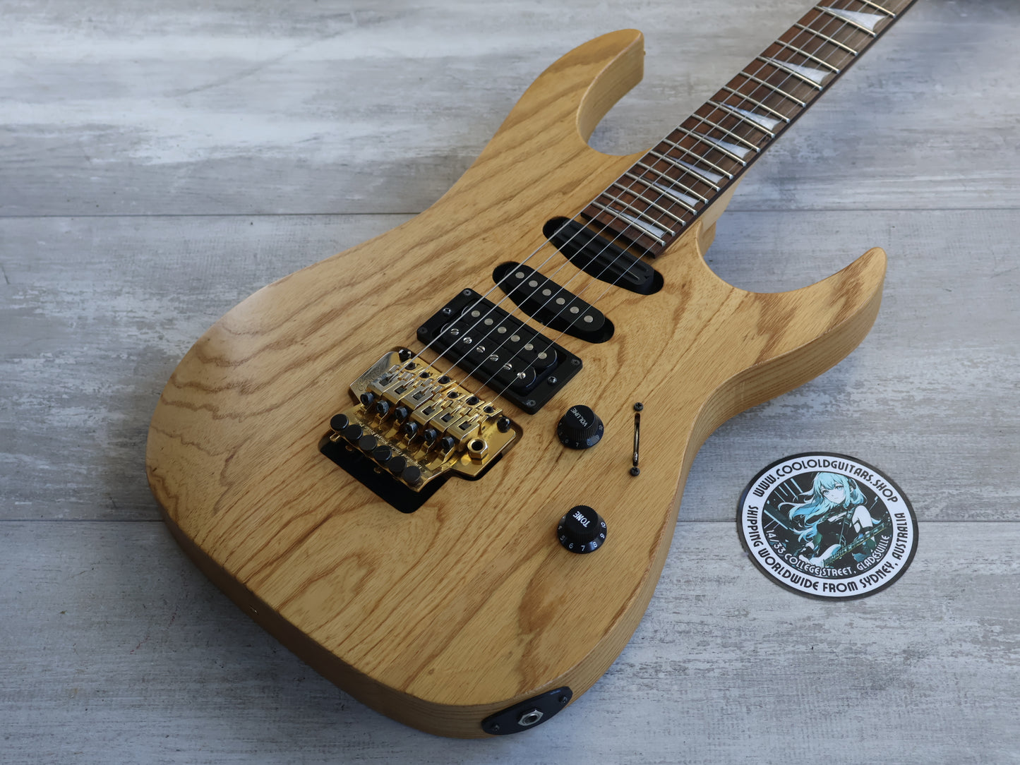 1997 Greco Japan WP-650 "Wild Pecker" Superstrat (Natural Ash)