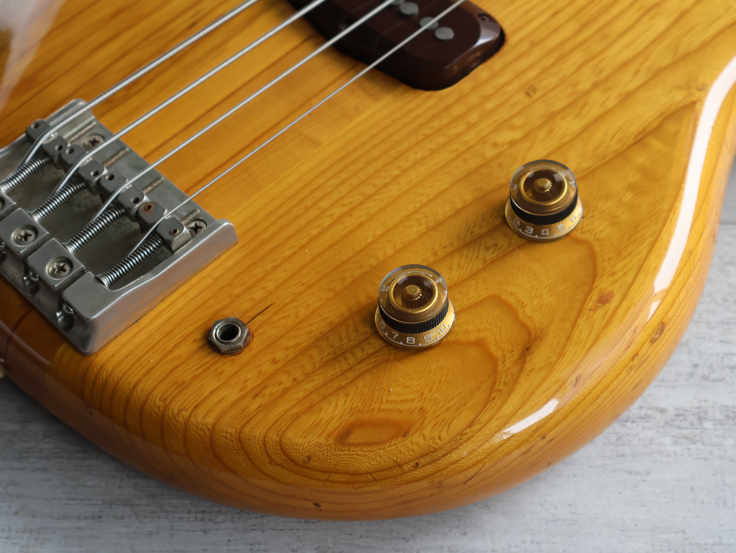 1979 Greco Original GOBII750 Double Cutaway Neckthrough Bass (Natural)