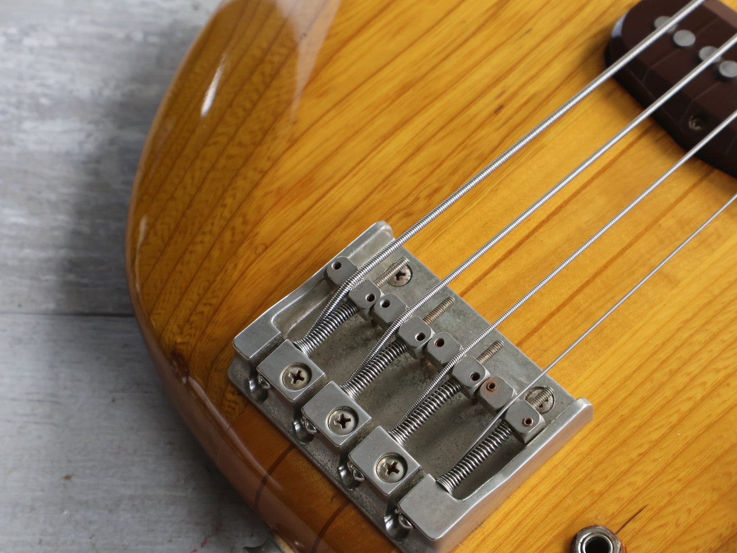 1979 Greco Original GOBII750 Double Cutaway Neckthrough Bass (Natural)