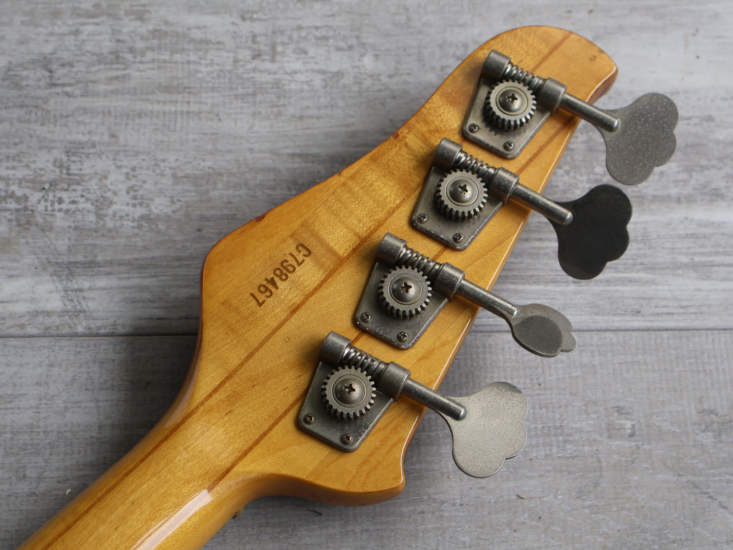 1979 Greco Original GOBII750 Double Cutaway Neckthrough Bass (Natural)