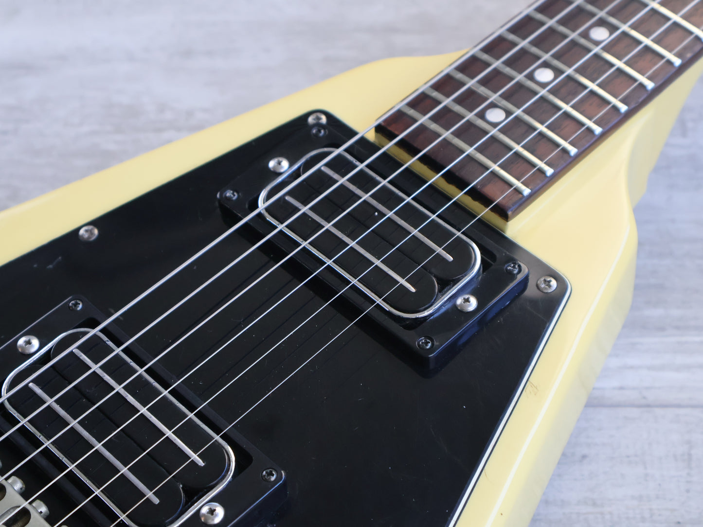 1979 Greco Japan FV-600 '67 Reissue Custom Order Flying V w/Vibrola (White)